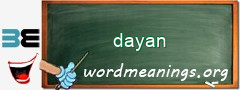 WordMeaning blackboard for dayan